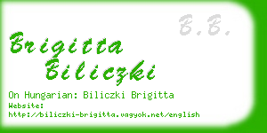 brigitta biliczki business card